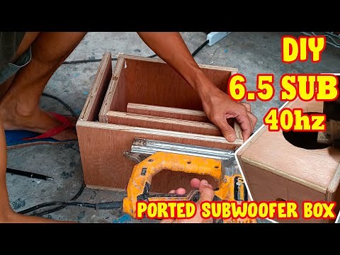 Building a 6.5 Subwoofer box single ported 40 Hz tuned DIY Home Wood Working Project Speaker Box
