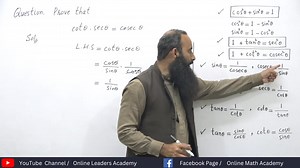 32K views · 1.9K reactions | How to Prove ⇒ cotθ.secθ = cosecθ | Online Math Academy | Facebook