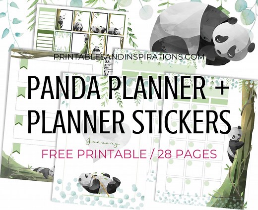 Free Printable Panda Planner   Planner Stickers - Printables and Inspirations