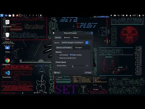 How to change mouse and touchpad settings in kali linux.