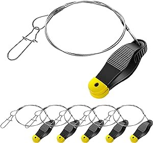 Syhood 6 Pcs Downrigger Release Clip, Fishing Line Release Clips with Leader Snap Weights for Trolling and Planer Board Accessories