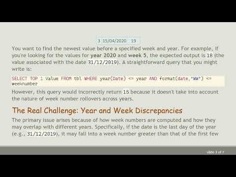 Finding the Newest Value Based on Week and Year in MS Access