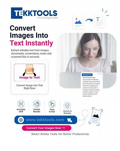 Convert Images Into Text Instantly | Tekktools