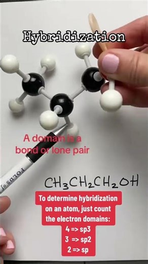 How to determine hybridization around an atom #chemistryeducation #hybridization #electrons #bonds