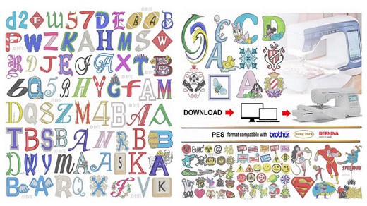325,000 Embroidery Designs   900 BX Fonts Bundle - DIGITAL DOWNLOAD - Etsy