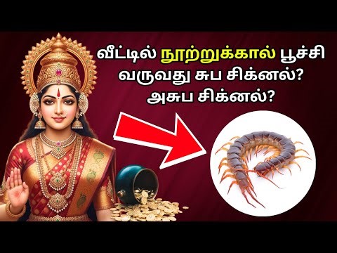வீட்டில் நூற்றுக்கால் பூச்சி வருவது சுப சிக்னல்? அசுப சிக்னல்? #goddesslakshmidevi #goodlucksigns