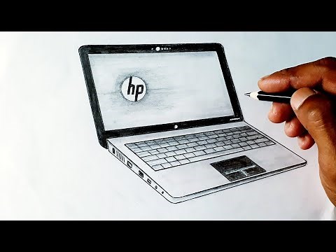 Easy way to draw laptop/ Laptop drawing
