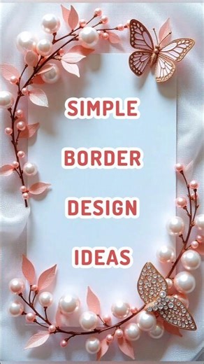 Simple Border Design Ideas🎀✨️#shorts #art #borderdesign