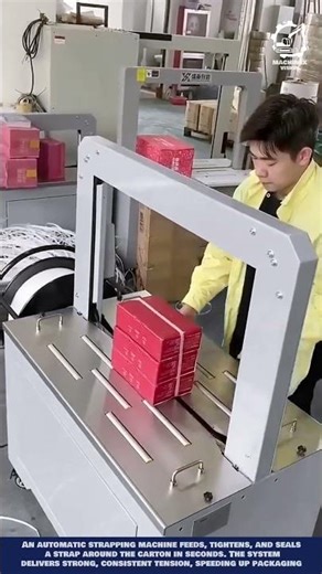 Industrial Machine Innovation - 1.5 Second Automatic Box Strapping Process