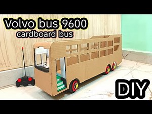 Working RC Volvo 9600 Bus from Cardboard 😱🚌 | Full Handmade Build Tutorial 💯