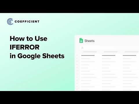 How to Use the IFERROR Google Sheets Function