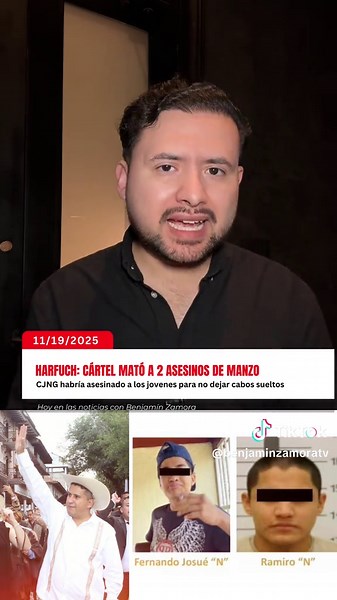 🚨Célula de JNG mata a 2 presuntos asesinos de Carlos Manzo para evitar dejar cabos sueltos según oficiales.