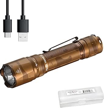 Fenix TK20R UE Tactical Flashlight, 2800 Lumens USB Rechargeable 509 Yards Long Throw Lumentac Organizer (Desert Camo)