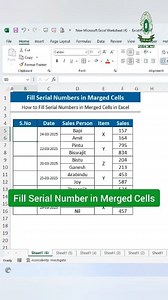 MAX FORMULA | Fill Serial Number in Merged Cells | How to Create Serial Number in Microsoft Excel ? Max Function 📊📈💻 #excel #msexcel #exceltricks #exceltips #exceltutorials #excelformula #excelhacks #maxFunction #FillSeries #excelfunction #facebookreelsviral #shortcutkeytricks #tutorials #fbreelsfypシ゚viralシ | learn Excel with Bapi Sardar