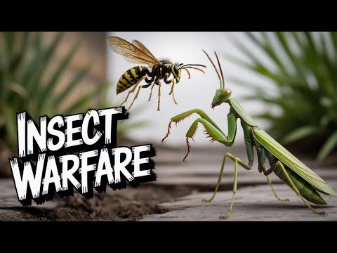 Epic Bug Battle: Mantis vs Hornet Showdown!