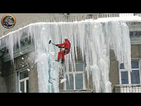 Idiot Snow Removal: Massive Roof Avalanche | Extreme Dangerous Plow Truck Fails #10