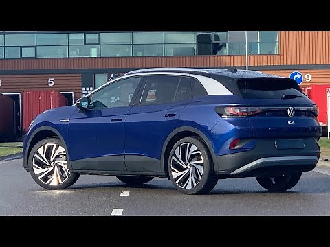 English Review Volkswagen NEW ID4 MAX 2021 in 4K Blue Dusk walk arond & detail inside