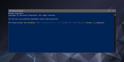 How to delete files but keep folders on Windows 10