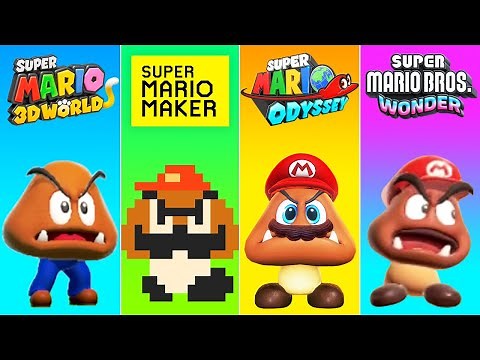 Evolution of Goomba Mario in Super Mario Games (2013-2025)