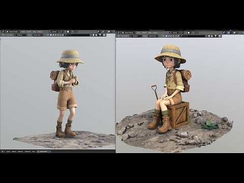 No sculpt - Stylized character modeling - Blender 4.4