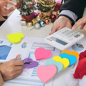 [Hot Item] Heart Shaped Sticky Notes with 8-Color Combo for Holiday Birthday Parties High Viscosity Notepad