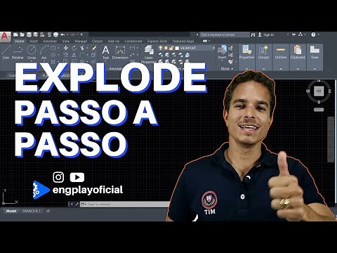 Comando Explode/Explodir passo a passo - Autocad 2020 - Engplay