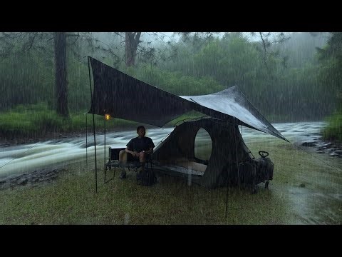 POURING RAIN‼️ 3 DAYS Camping in heavy rain ALL DAYS