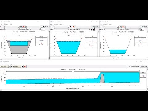 HEC-RAS Tutorial 4 simulation of broad-crested weir (inline structure)