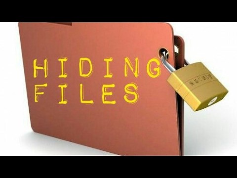 How to hide files (videos or photos) in your pc or laptop.