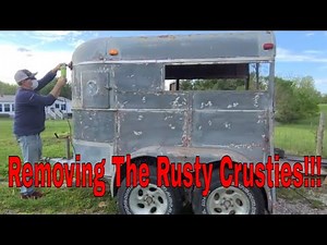 Prepping A Horse Trailer For Paint