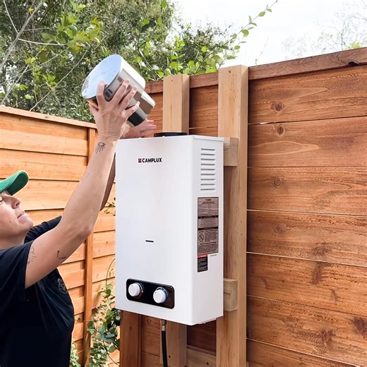 4.8K views · 44 reactions | Adding HOT WATER to our DIY backyard outdoor shower!  | Maker Gray | Facebook
