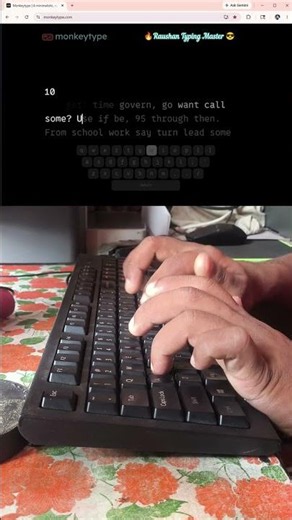 Insane 86 WPM 😱 Fast Typing Challenge! #keyboardtyping #touchtyping #fasttyping #raushantypingmaster