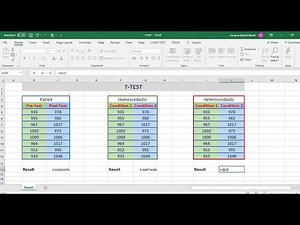 How to Perform T-Test in Microsoft Excel