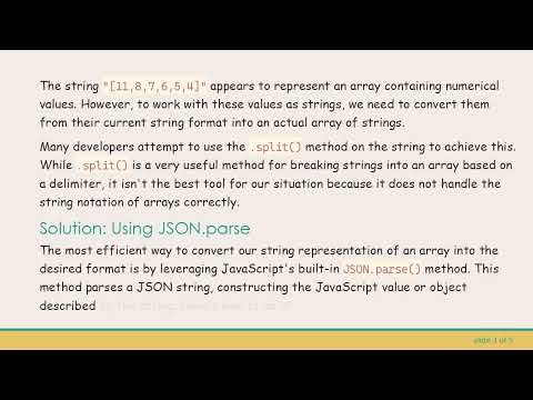 Convert a String Array into an Array of Strings in JavaScript