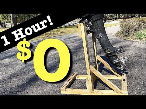 Outboard Motor Stand - simple scrap wood OUTBOARD ENGINE STAND!