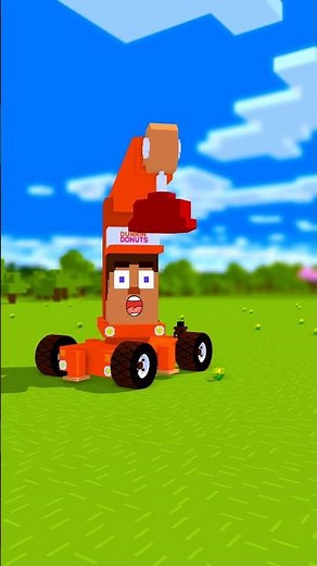 Steve-Crane and Alex-Road-Roller Donuts Cooking - Minecraft animation #minecraft #shorts