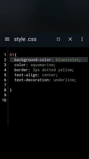 External CSS Using CSS properties in HTML #externalcss #css #cssproperties