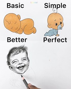 1.2M views · 7.5K reactions | Drawing a Baby - Basic vs Perfect | Did you know? | Facebook