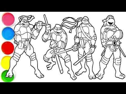 How to Draw Ninja Turtles in Minutes | Michelangelo, Donatello, Leonardo, Raphael
