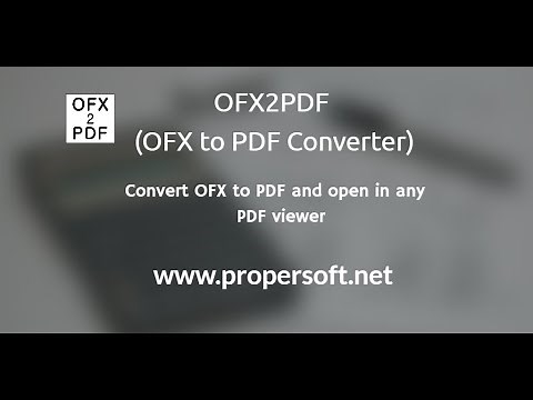 Convert OFX to PDF (OFX2PDF)