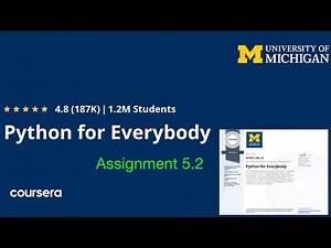 Python For Everybody Assignment 5.2 solution | using try/except | print smallest and largest num