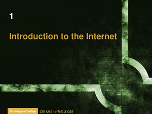 1 Introduction to the Internet - SlideServe