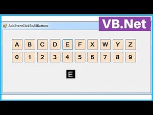 VB.Net Tutorial: How to Add Click Event to All Buttons