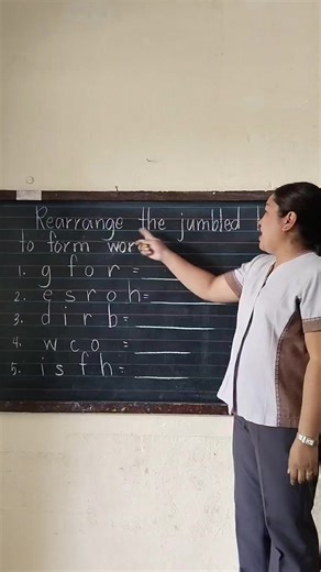 Rearranging letters to form words. This activity will help pupils to develop thinking skills, spelling as well as widening vocabulary. #teacherjob #teacherlife #teacher #education | Teacher Anne