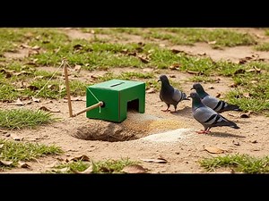 Creative and easy to use cardboard box bird trap - great pigeon trap