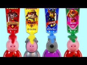 Peppa Pig Weebles Take A Bath Using Bath Paints!