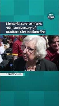 56 people lost their lives during the Bradford City stadium fire in 1985 #itvnews #bradfordcity
