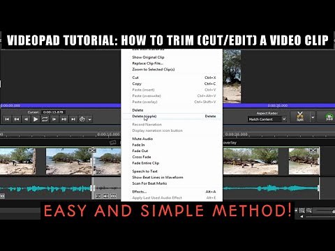 VideoPad Video Editor Tutorial: How to Trim (Cut / Edit) a Video Clip