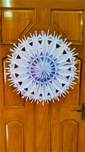 How to make paper snowflakes for decoration ideas ❄️#shortvideo #youtubeshorts #youtubevideo #diy