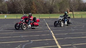 27K views · 539 reactions | Recent parking lot training with the TiltLock system installed on two bikes. The TiltLock system allows the bike to be self supporting when you come to a stop so you don't have to put your feet down. As soon as you accelerate, the system unlocks and you have the leaning and handling of a two wheeled motorcycle. We are now in the process of training our dealers to do the installations. | Tilting Motor Works | Facebook